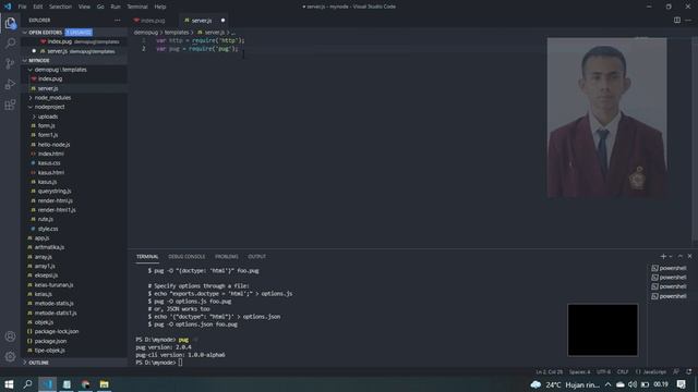 Membuat dan memanggil template pug dari aplikasi Node.js смотреть онлайн
