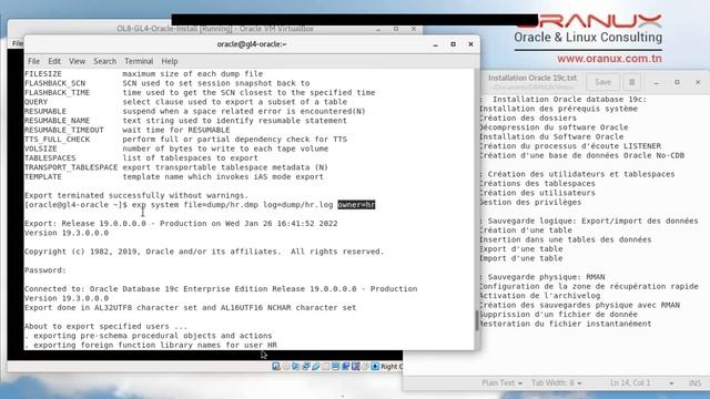 Administration Oracle 19c (3/4): : Sauvegarde logique: Export/import des données (version FR) смотреть онлайн