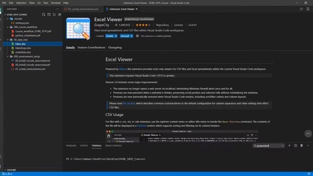 VSCode Python Data Science Setup, Part 10: Excel Viewer Extension смотреть онлайн