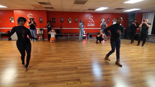Salsa Shines lesson by Jayson Molina & Amanda Estilio Saturday 2-18-23 Scarlet Mambo Dance Studio. смотреть онлайн