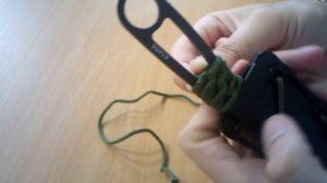 Оплетка рукояти ножа (IZULA).  Вариант 3 - двойной перекрёстный