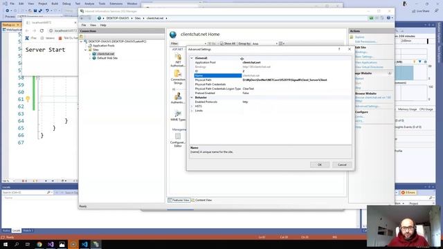 SignalR WebSocket In Client JS App / Server Web ASP .Net Core App