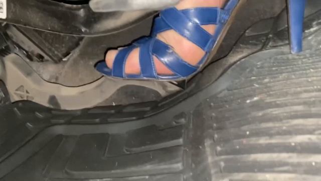 Driving In Blue High Heels Pt. 2 #pedalpumping