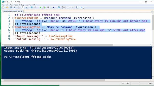 ffmpeg seeking (input vs output seeking) смотреть онлайн