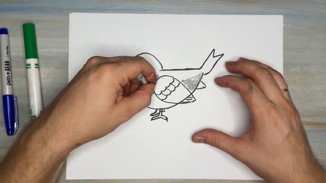 Как нарисовать Воробья. Рисование для детей. смотреть онлайн
