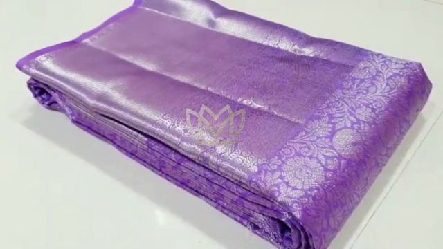 Lavender, lilac & purple silver zari latest silk saree collections | To order whatsapp 6369326223 смотреть онлайн