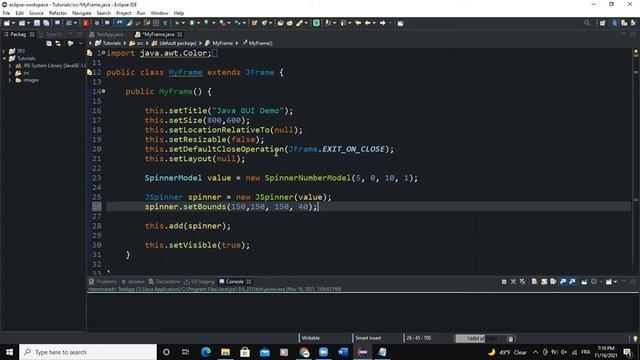 Java GUI Tutorial #56 - Create a Spinner Using JSpinner Class In Java GUI Swing смотреть онлайн