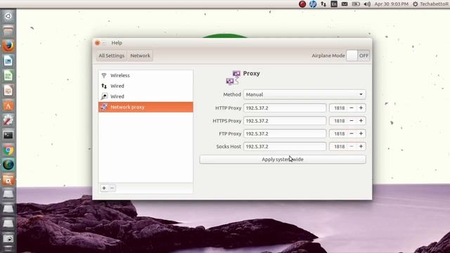 proxy settings in Ubuntu OS techabettor tutorials смотреть онлайн