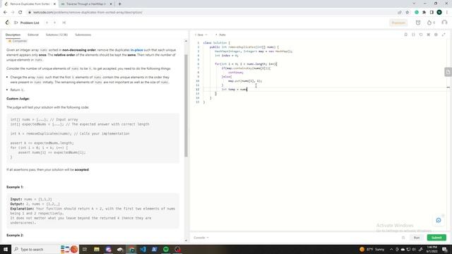 Solving LeetCode Remove Duplicates from Sorted Array Problem - Java смотреть онлайн