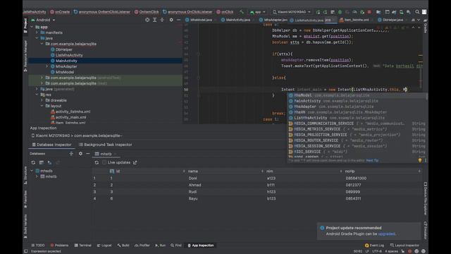 Dasar Pemrograman Android Pengenalan dan Operasi CRUD Database SQLite | PART 2 смотреть онлайн