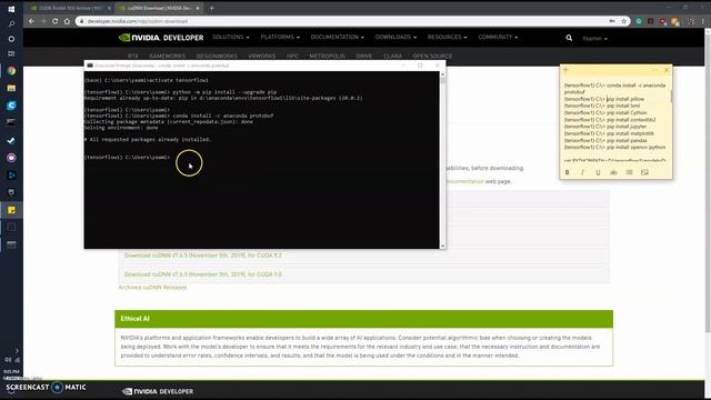 TensorFlow Tutorial 3/6 -- Setup your PC (Windows 10 + GPU + Python 3.7 + TensorFlow 1.15) смотреть онлайн
