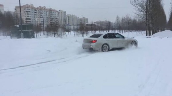 Зимний дрифт BMW f30 x-drive