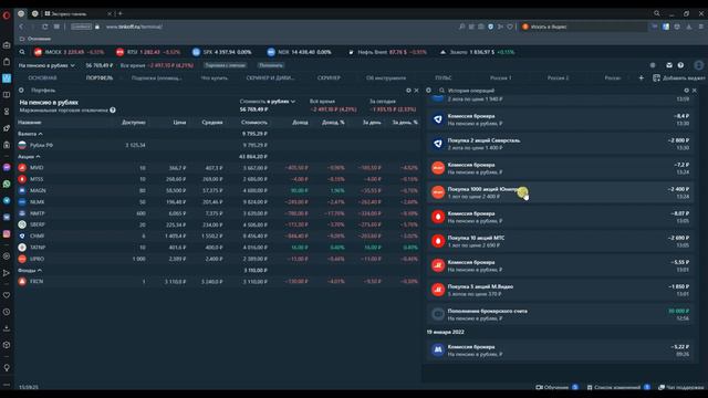 Дневник инвестора 24.01.2022 г. Падение рынка, что я купил. смотреть онлайн