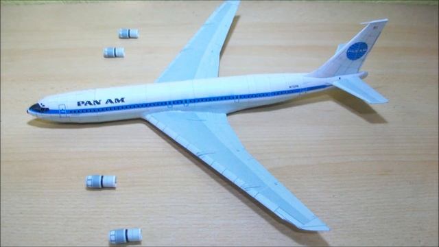 Panam Boeing 707 Papercraft смотреть онлайн
