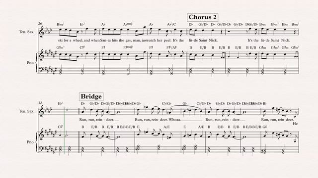 Tenor Sax - Little Saint Nick - The Beach Boys - Sheet Music, Chords, & Vocals смотреть онлайн