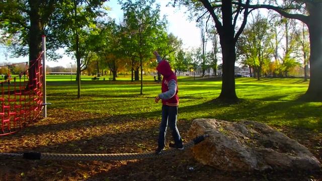 Прогулка по парку в Фюрте - осень - самокат-степпер