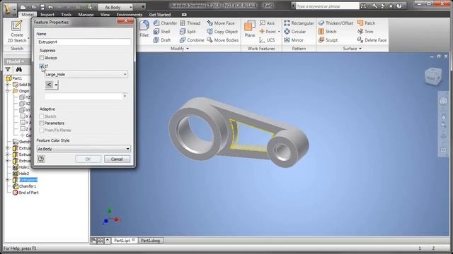 Part 3: AutoCAD Inventor LT Suite - Making Configurations with iPart смотреть онлайн