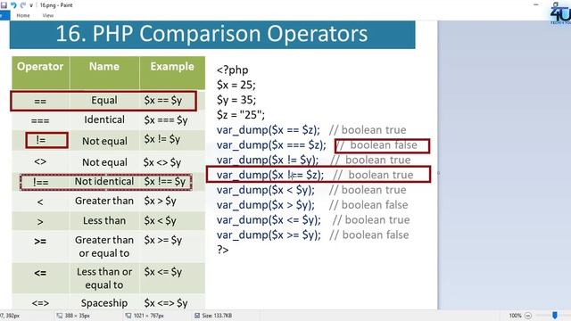 PHP Comparison Operators In Hindi смотреть онлайн