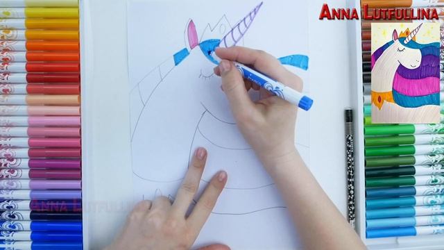 Як намалювати єдинорога. Малюємо фломастерами поетапно єдинорога смотреть онлайн