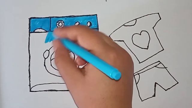 How to draw a washing machine for children / Как нарисовать стиральную машину для детей / Kiryuvuch смотреть онлайн
