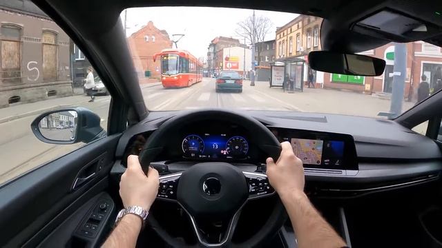 New VW Golf VIII R-Line 1.5 150HP POV Test Drive смотреть онлайн