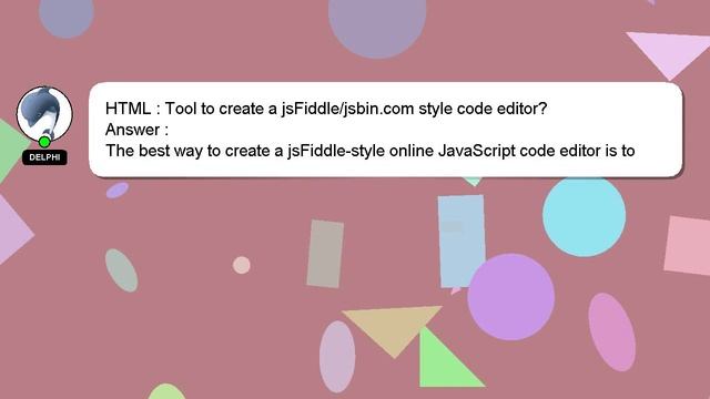 HTML : Tool to create a jsFiddle/jsbin.com style code editor? смотреть онлайн