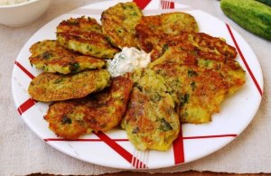 Кабачковые оладьи с фаршем