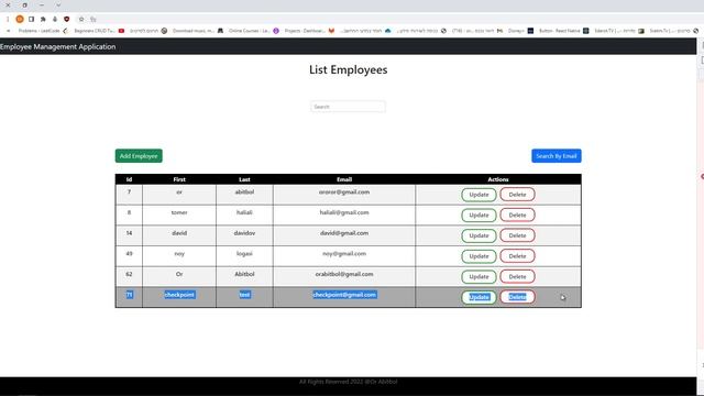 Management of a table of employees || React.js , Spring Boot смотреть онлайн