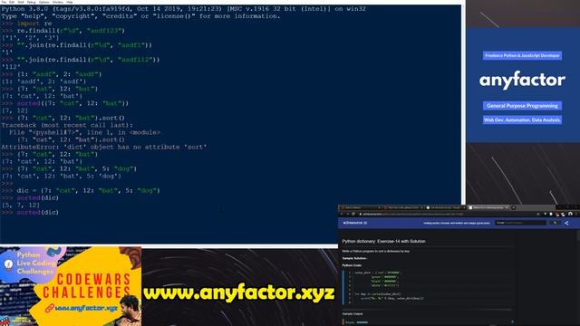 Codewars Challenges. Live Python Problem Solving. смотреть онлайн