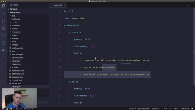Deploying a project with Laravel Vapor смотреть онлайн