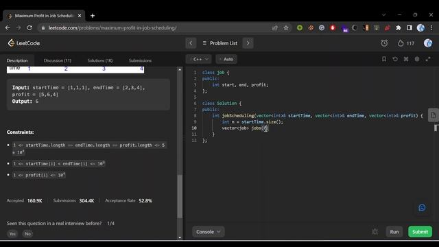 1235. Maximum Profit in Job Scheduling | Dynamic Programming + Binary Search | LeetCode Hard смотреть онлайн