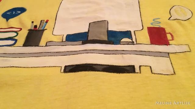 Роспись футболки красками для программиста - speed drawing смотреть онлайн