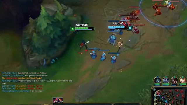 Trolly and lazy ranked game:Miss Fortune vs Kog Maw  chaos...