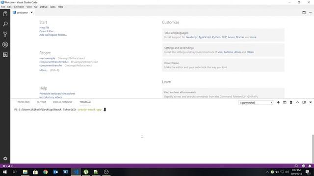 React JS Tutorial : Installing React Template смотреть онлайн