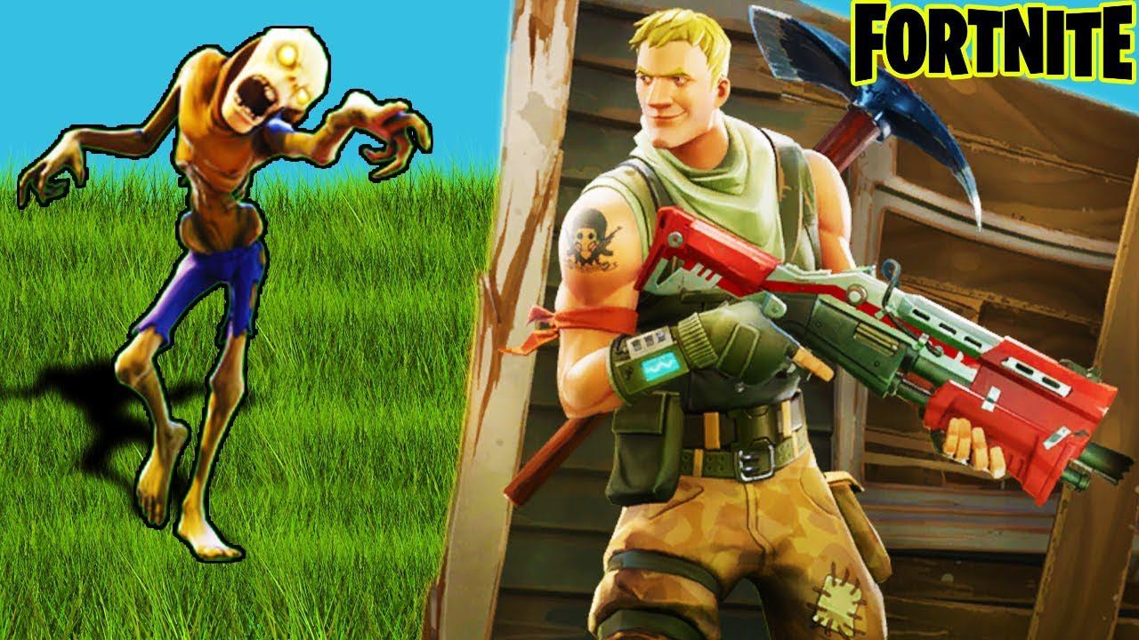 Fortnite первая битва с ЗОМБИ первый взгляд на компьютерную игру в жанре выживания от FGTV