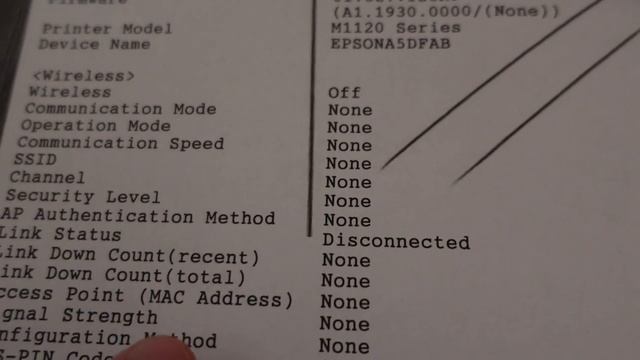 Epson M1120 WiFi settings, network password printing смотреть онлайн