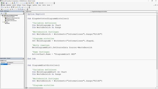 Excel VBA Diagramme Onlinekurs Folge 2.2 - Diagramme in Excel VBA erstellen смотреть онлайн