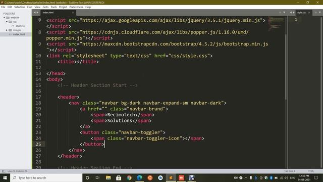 CREATING WEBSITE IN BOOTSTRAP || LECTURE 12 || PART 1 ||RECIMOTECH SOLUTIONS смотреть онлайн