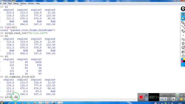RSG- combine_first() function in Python Pandas DataFrame смотреть онлайн
