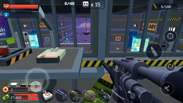 PIXEL COMBAT ZOMBIES STRIKE 3D | AREA51 MAP GAMEPLAY LEVEL 67