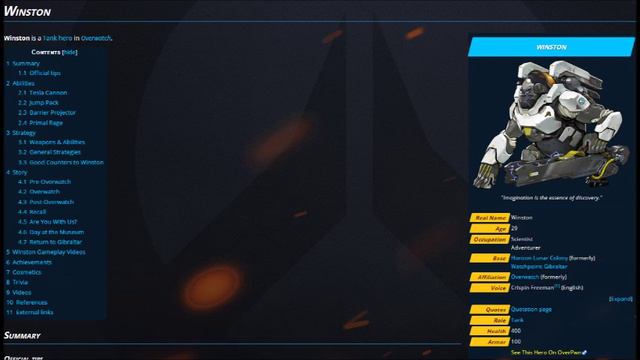Overwatch hero wiki pages: Winston (asmr) смотреть онлайн