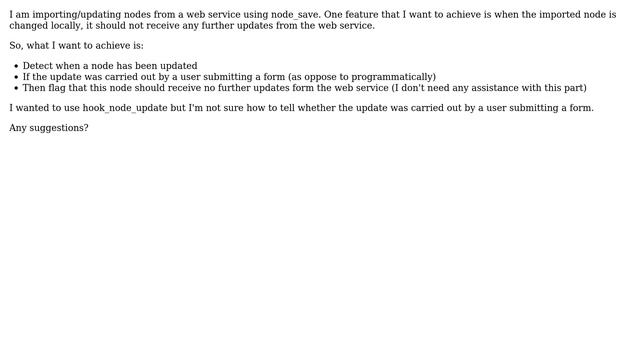 Drupal: How to tell if node has been updated via UI form as oppose to programmatically? смотреть онлайн