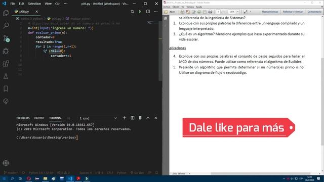 Ejercicios Python - #6 Saber si un numero es Primo o No смотреть онлайн