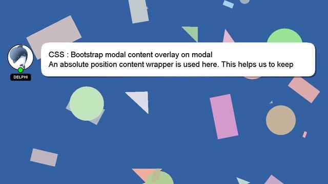 CSS : Bootstrap modal content overlay on modal смотреть онлайн