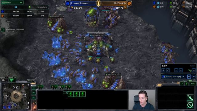 StarCraft 2: The Lurker Transition in Zerg vs Zerg! (LotV) смотреть онлайн