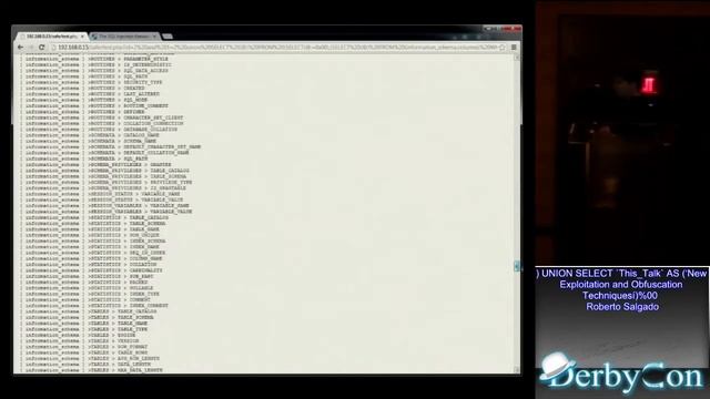 DerbyCon 2013 ') UNION SELECT `This_Talk` AS ('New Optimization and Obfuscation Techniques')%00 смотреть онлайн