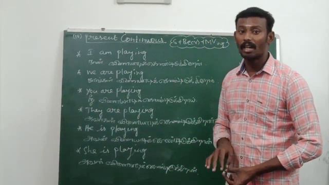 Simple Spoken English Sentences ( Present Continuous Tense) Day - 7 By Sk Saravanan English