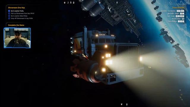 STAR TRUCKER - ETS - 2 и АТS в космосе. Космический симулятор дальнобойщика. смотреть онлайн