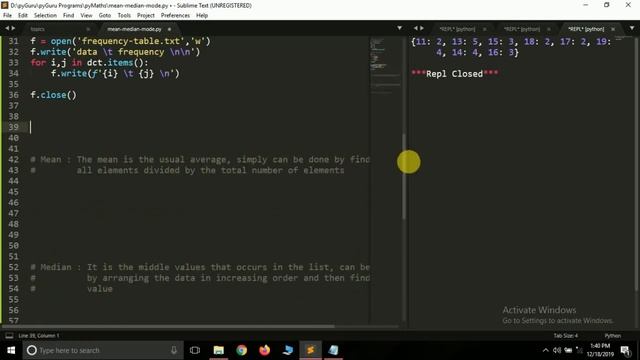pyMaths | Creating frequency tables, finding mean, median and mode in python | #pyGuru смотреть онлайн