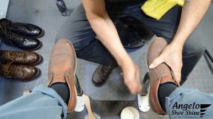 THE MOST SATISFYING BOOT RESTORATION?! | ANGELO SHOE SHINE ASMR